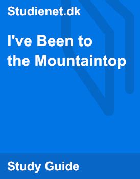 Summary of I've Been to the Mountaintop