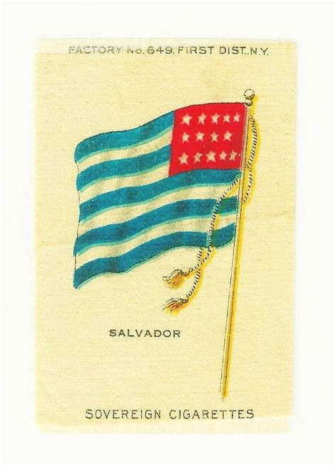 1875- 1912 El Salvador National Flag - Vintage Early 1900's Sovereign ...