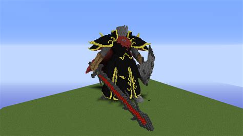 And so I built a statue of a Black Knight :) : Minecraft