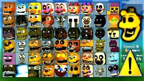 Super FNaF WORLD All 54 Characters Unlocked (All Animatronics) - YouTube