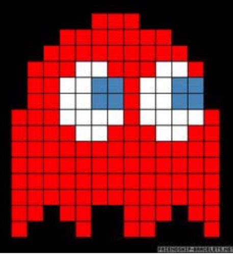 Pac man ghost | Pixel art, Pixel art pattern, Perler bead patterns