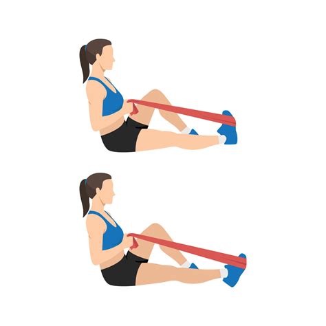 Woman doing resistance band plantar flexion or ankle pumps. 21333809 Vector Art at Vecteezy