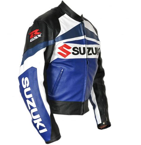 SUZUKI MOTORBIKE LEATHER JACKET SPORT MOTORCYCLE LEATHER JACKET WITH CE AROMOUR | eBay ...