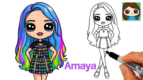 How to Draw Rainbow High Fashion Doll Amaya Raine - YouTube