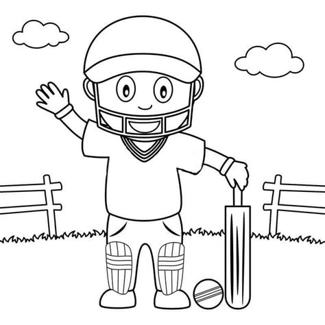 24 Cricket Bat Colouring Pages : Free Coloring Pages