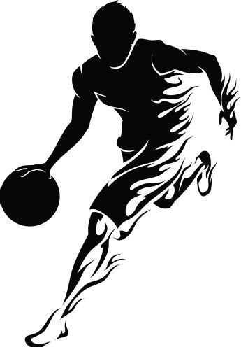 Basketball Player Flame Stock Illustration - Download Image Now ...