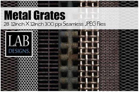 28 Metal Grate Seamless Textures by Lab Designs on @creativemarket ...