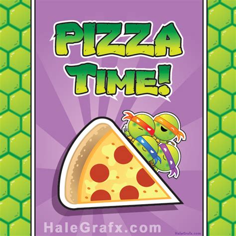 FREE TMNT Ninja Turtle Pizza Box cover Printable