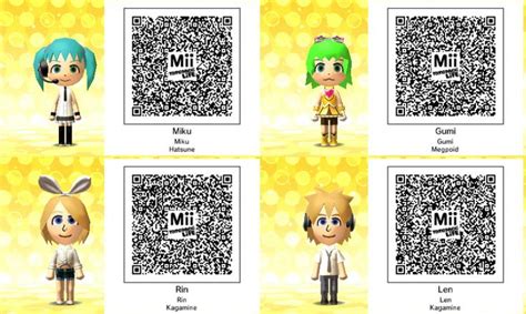 Vocaloid Qr Codes Tomodachi Life by GumballQR on DeviantArt | Life code, Coding, Qr code