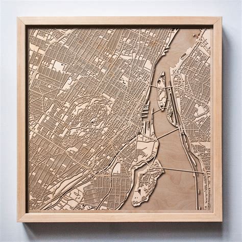 City Wood - Laser Cut Wooden Maps on Behance