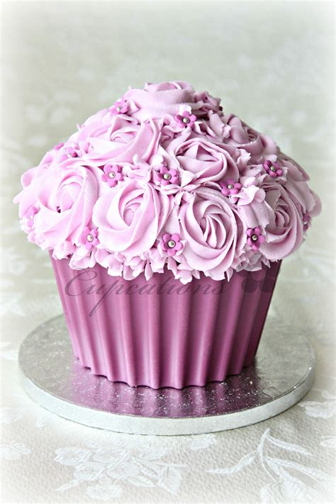 Pink Giant Cupcake | Large cupcake cakes, Big cupcake, Giant cupcake cakes