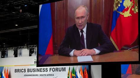 Russia's Putin attends BRICS summit in South Africa remotely