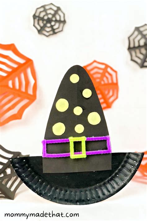 Cute Paper Plate Witch Hat Craft (Super Easy!)