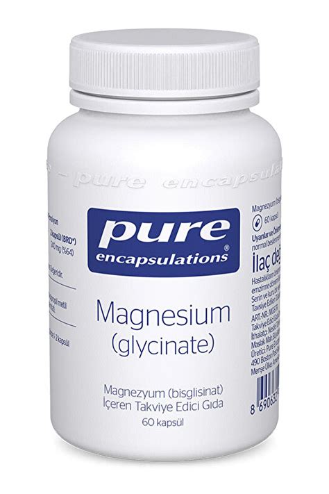 Pure Encapsulations Magnesium (GLYCİNATE) 60 Kapsül Fiyatı, Yorumları ...