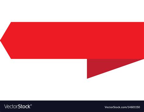 Red ribbon banner on white background Royalty Free Vector