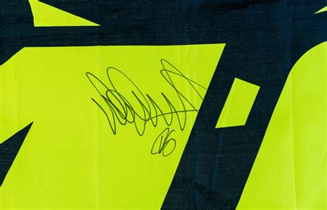 Valentino Rossi Signed Official VR46 Merchandise Flag - CharityStars