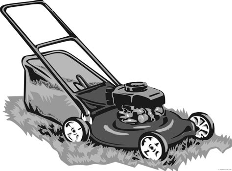 Mowing clipart black and white, Mowing black and white Transparent FREE ...