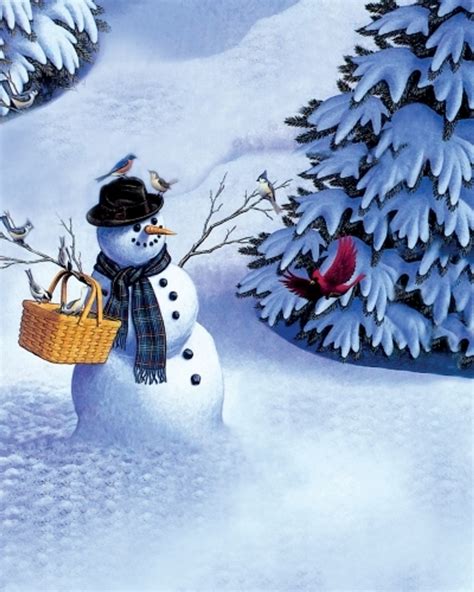 Snowman Scenic Backdrop