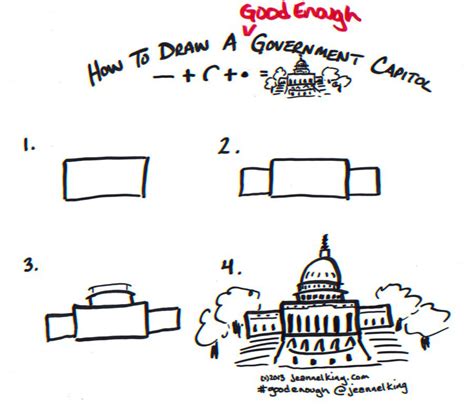 How to draw a Good Enough government capitol...or government shutdown ...