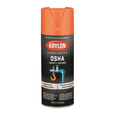 KRYLON K02410777 OSHA Color Spray Paint OSHA Colors Gloss Safety Orange ...