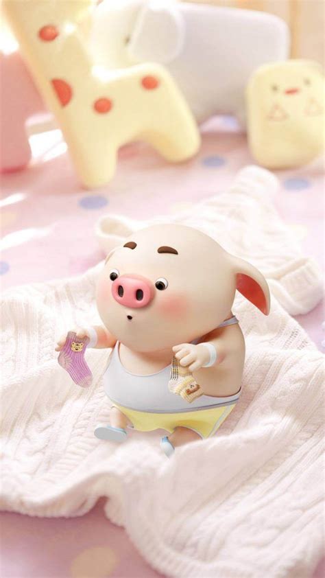 hinh-nen-chu-lon-ngo-nghinh-cho-iphone-14 This Little Piggy, Little Pigs, Wall Pig, Kawaii Pig ...