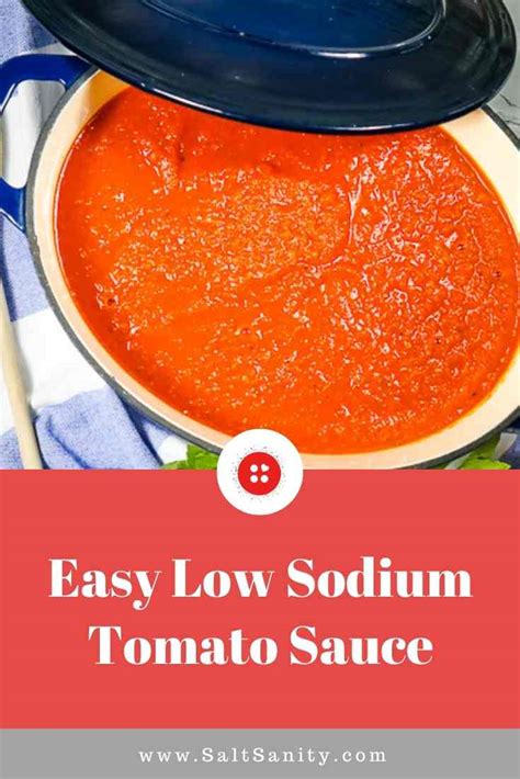 Easy Low Sodium Tomato Sauce – Salt Sanity