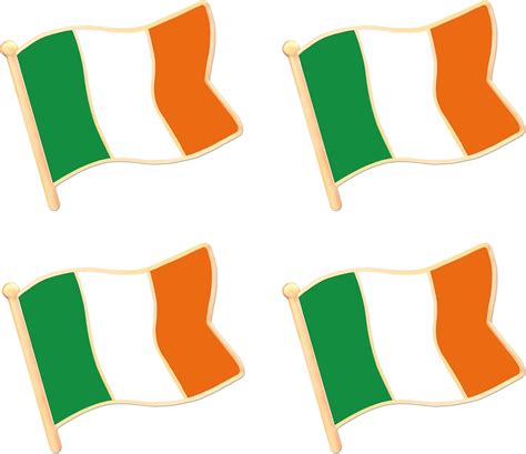 Amazon.com: Irish Ireland Flag Lapel Pin Decorations (4 Pack): Clothing