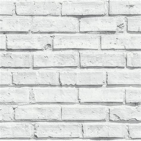 Arthouse White Brick Wallpaper | Wilko