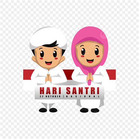 Gambar Bendera Indonesia Dengan Desain Ilustrasi Santri, Hari Santri Nasional, 22 Oktober ...