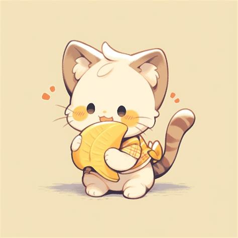 Premium AI Image | cute cat with banana