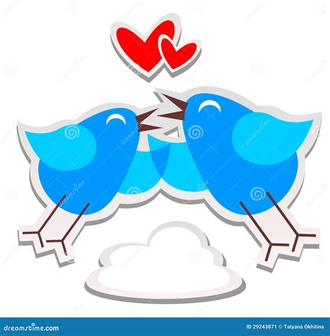 Happy birds stock vector. Illustration of love, cloud - 29243871