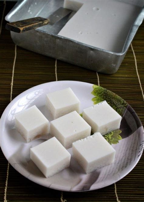 Vegan Coconut Jelly / Burmese Kyauk Kyaw | Coconut jelly, Burmese desserts, Coconut pudding