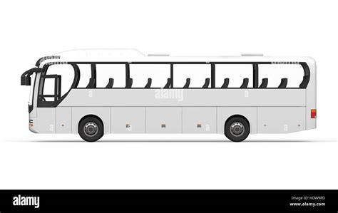 White Tour Bus Stock Photo - Alamy