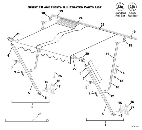 CaravansPlus: Spare Parts Diagram - Carefree Spirit / Fiesta Awnings