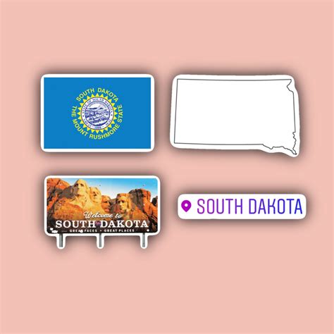 South Dakota Sticker Pack SD Stickers | Etsy