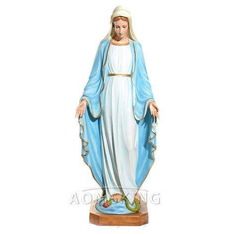 Factory Customized Large Standing Mother Mary Fiberglass Statue