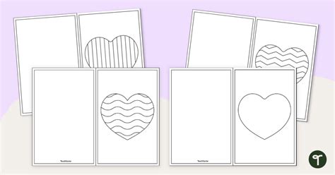 Printable Cards - Heart Greeting Card Template | Teach Starter