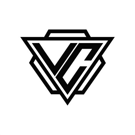 VC Logo monogram with triangle and hexagon template 16565962 Vector Art at Vecteezy