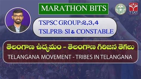 Telangana Movement : Tribes in Telangana || Marathon 50MCQ Bits ...