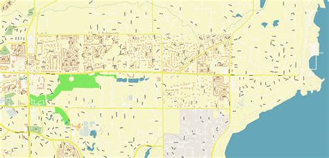 Roseville California US Map Vector Extra High Detailed Street Map ...