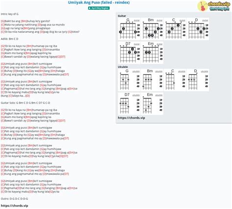 Chord: Umiiyak Ang Puso (failed - reindex) - April Boy Regino - tab, song lyric, sheet, guitar ...