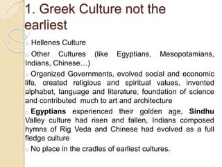 Why the greeks could create a great culture | PPT