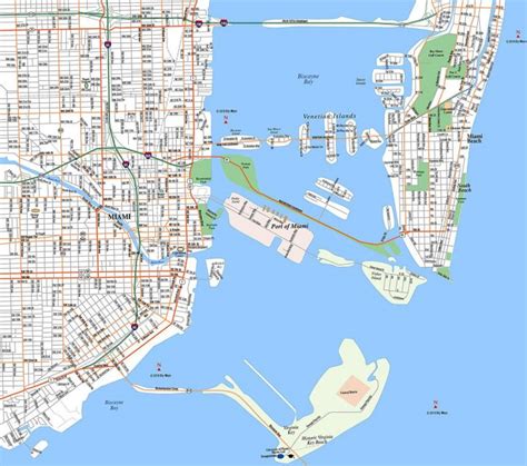 Miami, Downtown - Aaccessmaps - Street Map Of Downtown Miami Florida - Printable Maps