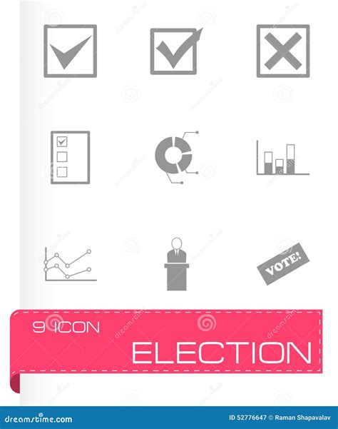 Vector Black Election Icon Set Stock Vector - Illustration of handshake, vector: 52776647