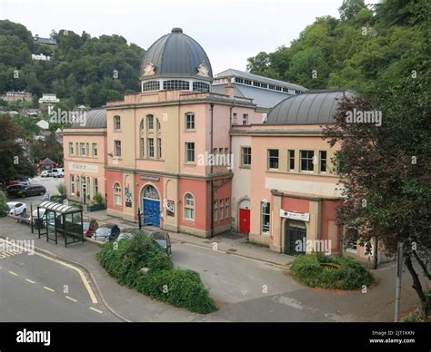 View of the Grand Pavilion built in 1910 in the spa town of Matlock ...