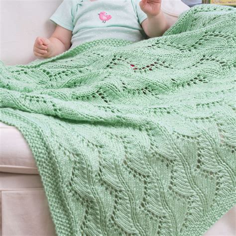 Free Red Heart Lace Chevrons Knit Baby Blanket Pattern | Yarnspirations