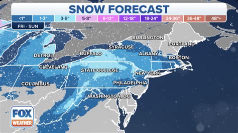 Weather Forecast Map Snow