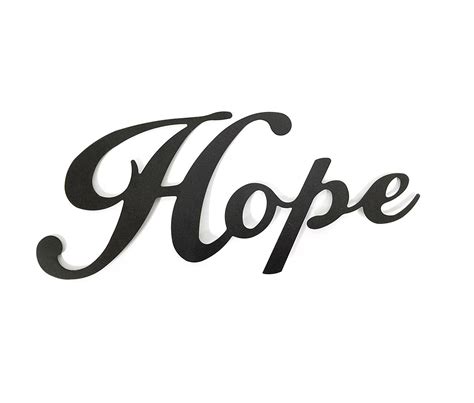 Hope Metal Sign Hope Sign Hope Metal Word Cursive Hope | Etsy