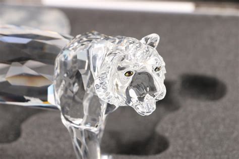 Swarovski "Silver Crystal" Crystal Tiger Figurine | EBTH