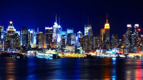 New York City Skyline At Night Wallpaper